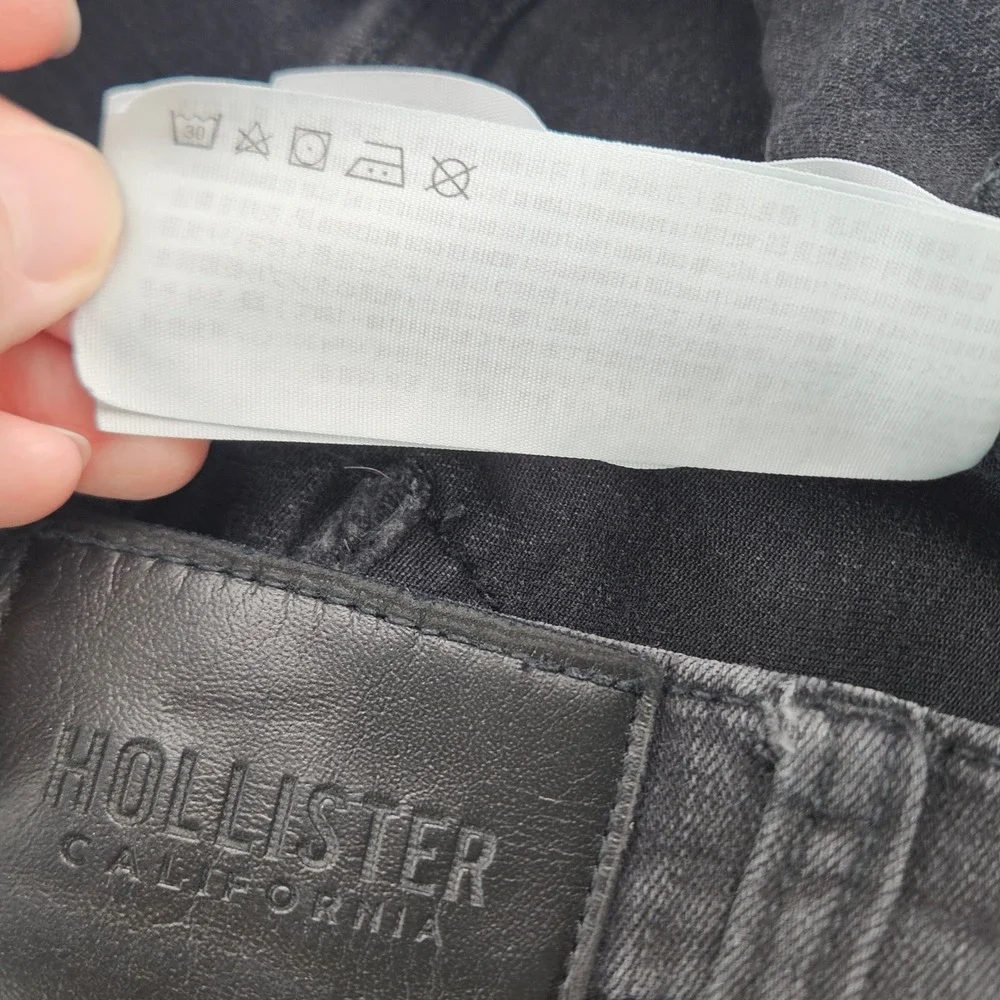 Hollister Advanced Stretch Skinny Jeans Mens 36x32 Distressed Black 331D2306